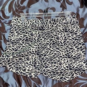 Black and white shorts